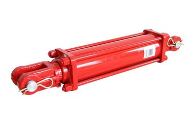 cilindro hidráulico bidireccional 40Cr para Front End Loader Red Color